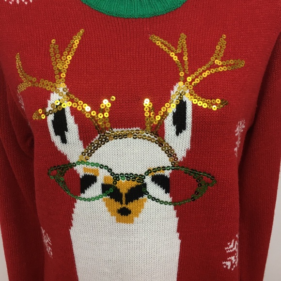 NWT. UGH- LEE Llama Christmas Sweater size L - Picture 4 of 5
